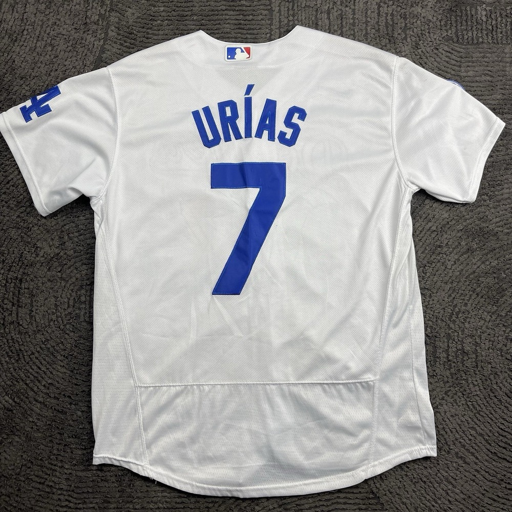 Nike MLB Men's M Los Angeles Dodgers #7 Julio Urías Authentic Jersey White Patch